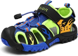 Littleplum Boys Sandals Closed Toe Sport Sandals Summer Shoes for Kids Walking Hiking Athletic Outdoor