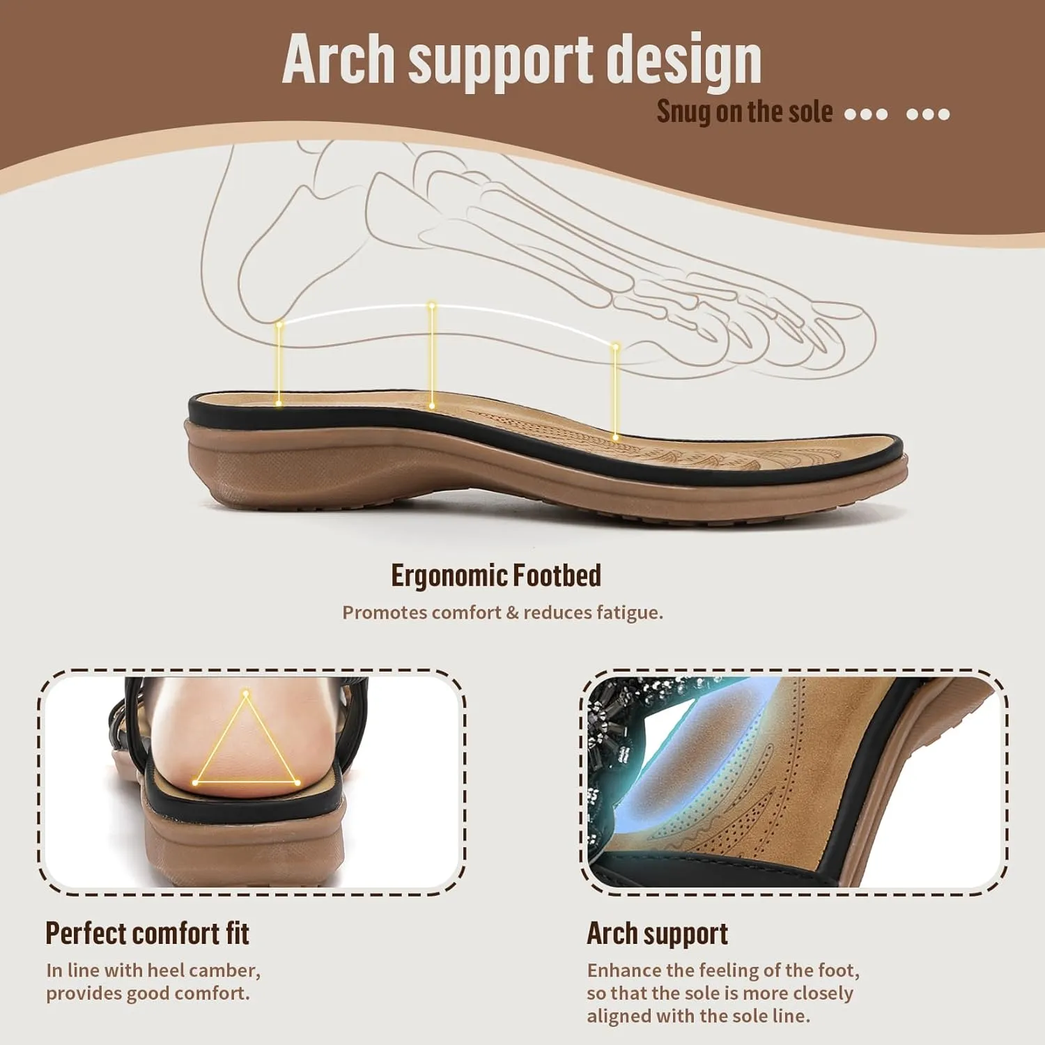 Littleplum Sandals Women Flat Dressy Sandal Summer Comfortable Slip-on Casual Beach Shoes Dress Bohemian Ankle Elastic Flats Sandals