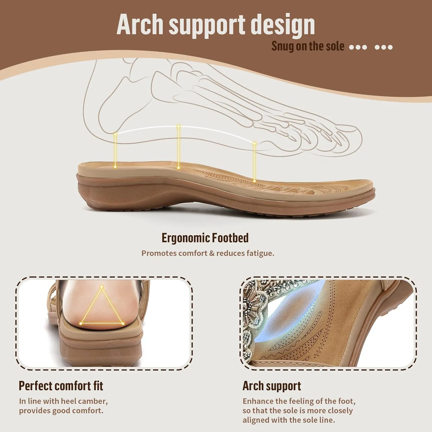Littleplum Sandals Women Flat Dressy Sandal Summer Comfortable Slip-on Casual Beach Shoes Dress Bohemian Ankle Elastic Flats Sandals