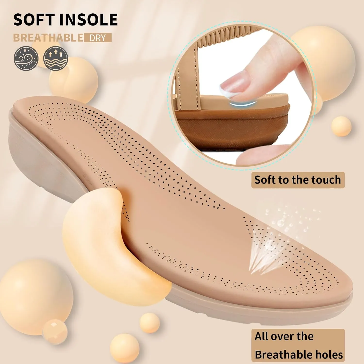 Littleplum Womens Sandals Arch Support Slingback Rhinestone Dressy Sandals Comfort Summer Shoes Ankle Strap Elastic Flats for Beach Walking