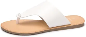 LM Women's Thong Sandals T Strap Sandals Slip On Flat Sandals Flip Flop Casual Slide Sandals for Women Dressy Summer