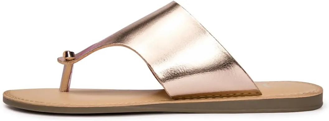 LM Women's Thong Sandals T Strap Sandals Slip On Flat Sandals Flip Flop Casual Slide Sandals for Women Dressy Summer