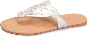 LM Women's Thong Sandals T-Strap Sandals Slip On Flat Sandals Flip Flop Casual Summer Slide Sandals