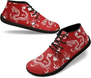 Low Top Shoes for Men PU Leather Barefoot Shoes Wide Toe Walking Shoes Zero Drop Non Slip Csual Sports Sneakers US 5-14
