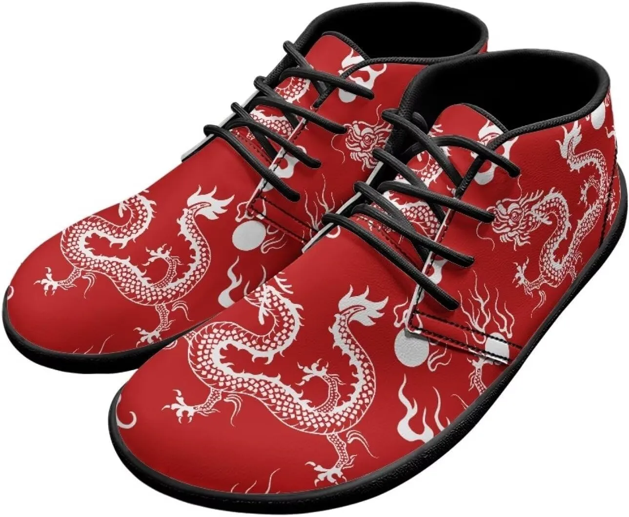 Low Top Shoes for Men PU Leather Barefoot Shoes Wide Toe Walking Shoes Zero Drop Non Slip Csual Sports Sneakers US 5-14