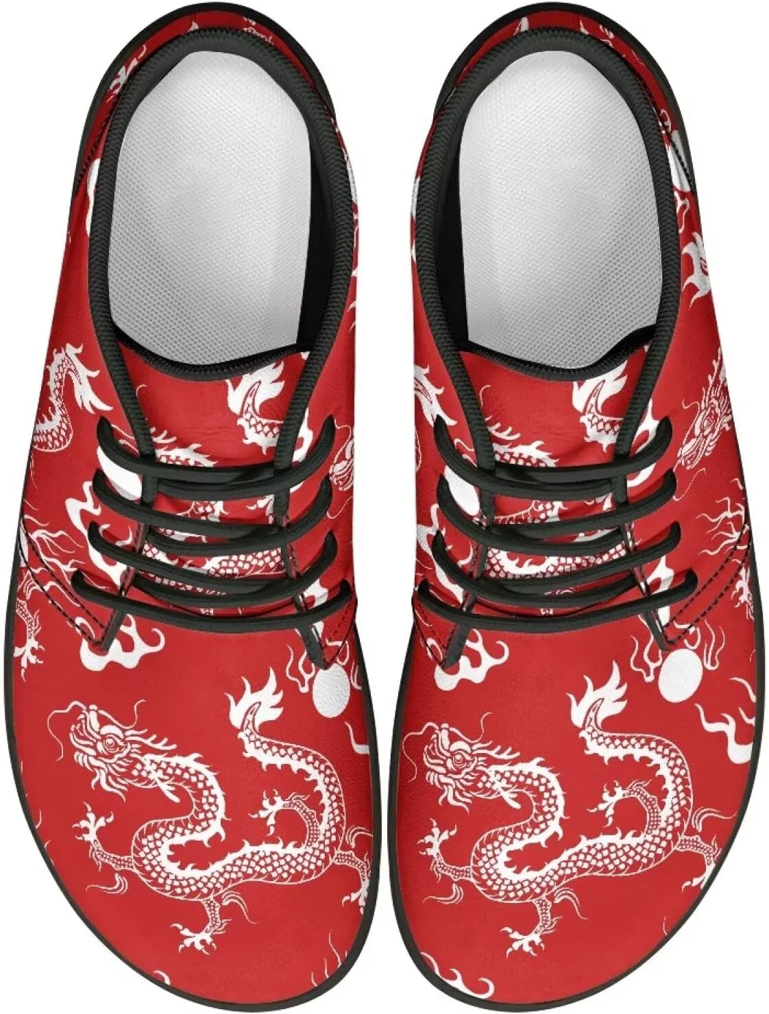 Low Top Shoes for Men PU Leather Barefoot Shoes Wide Toe Walking Shoes Zero Drop Non Slip Csual Sports Sneakers US 5-14