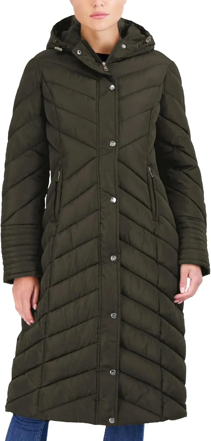 Madden Girl Women's Maxi Puffer Jacket - Long Quilted Puffer Coat (Sizes: S-3X)