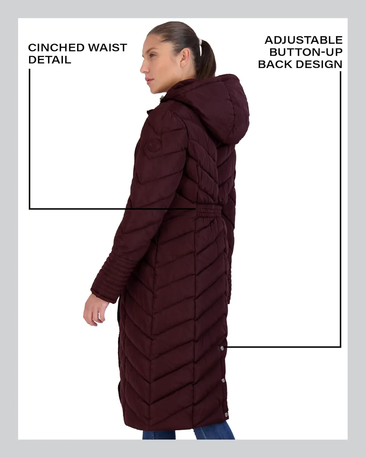 Madden Girl Women's Maxi Puffer Jacket - Long Quilted Puffer Coat (Sizes: S-3X)