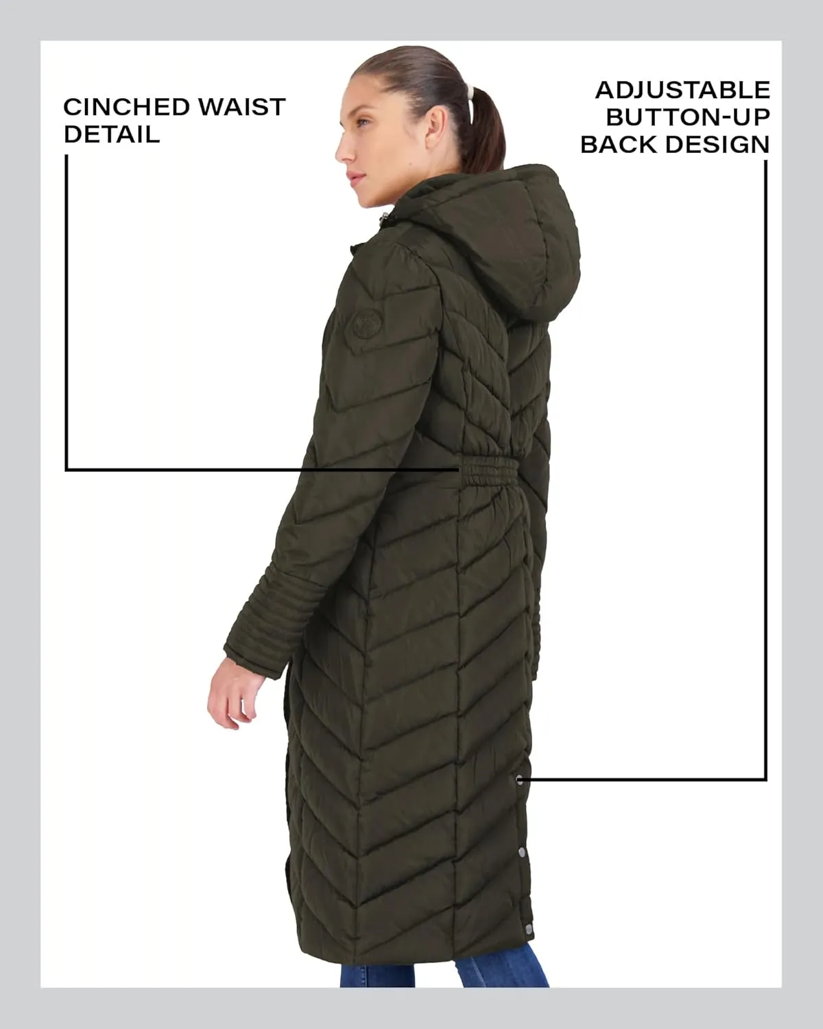 Madden Girl Women's Maxi Puffer Jacket - Long Quilted Puffer Coat (Sizes: S-3X)