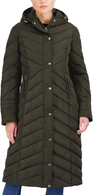 Madden Girl Women's Maxi Puffer Jacket - Long Quilted Puffer Coat (Sizes: S-3X)