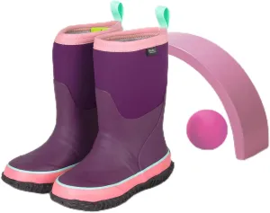 MCIKCC Kids Rain Boots - Waterproof Neoprene Snow Boots for Boys Toddlers, Non-Slip Winter Mud Boots with Warm Lining (Multiple Sizes)