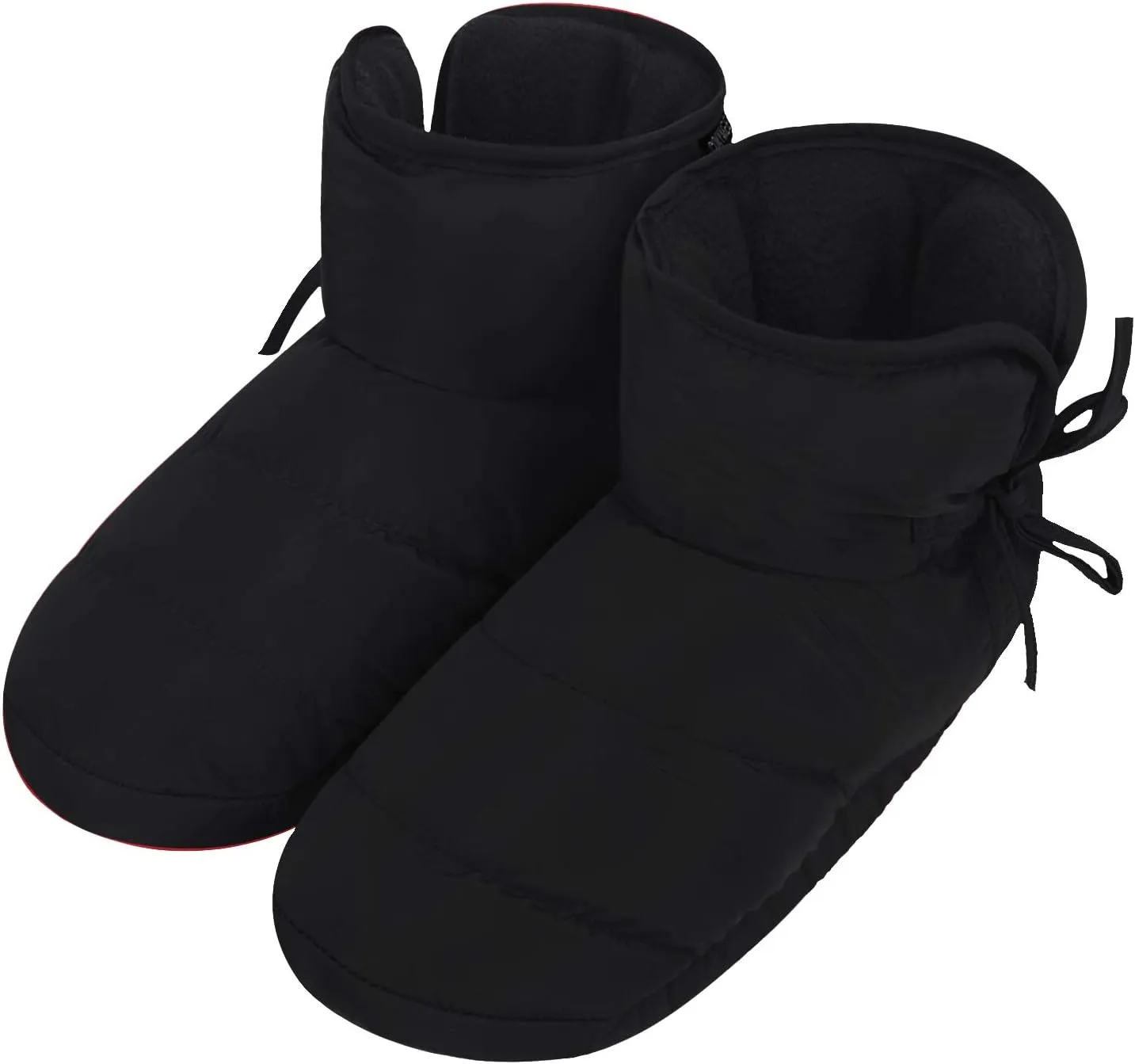 Men Women Thermal Fleece Lined Slippers Teenagers Winter Thick Padded High-Top Boots Bedroom House Booties Indoor Outdoor Anti-Slip Ankle Boots Footwear Pull on Shoes