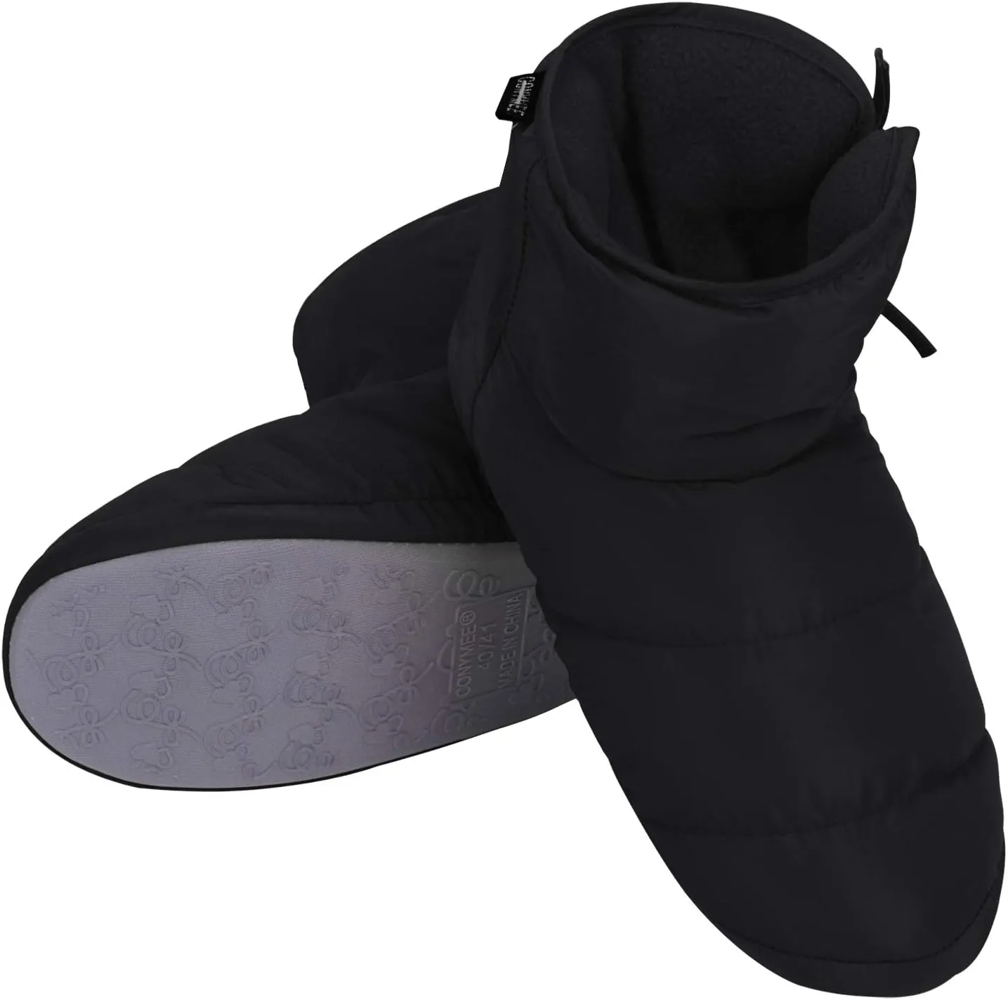 Men Women Thermal Fleece Lined Slippers Teenagers Winter Thick Padded High-Top Boots Bedroom House Booties Indoor Outdoor Anti-Slip Ankle Boots Footwear Pull on Shoes