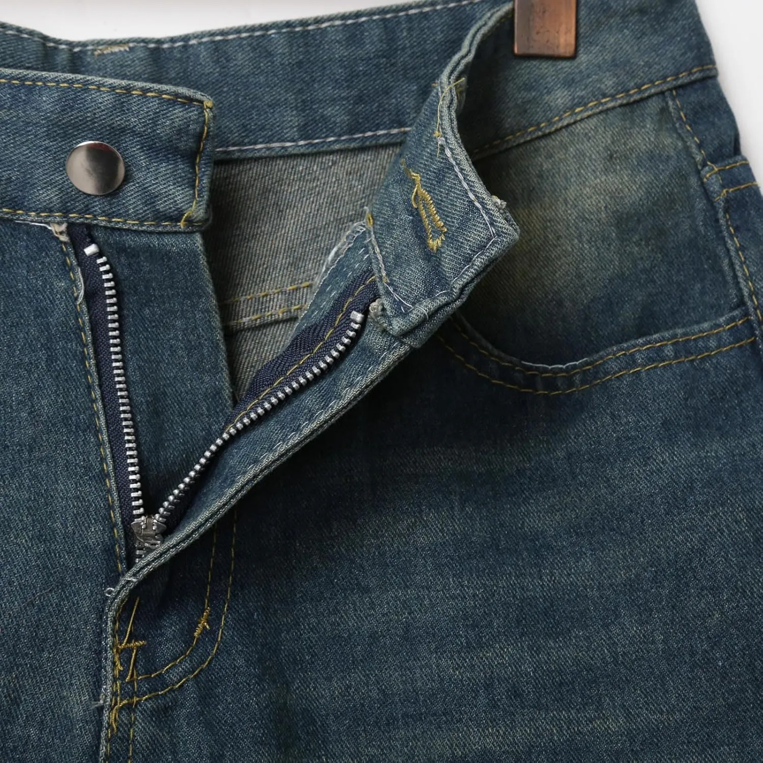 Mens Baggy Denim Jorts Y2K Vintage Loose Hip Hop Jean Shorts Wide Leg Long Jeans Trendy Outfits