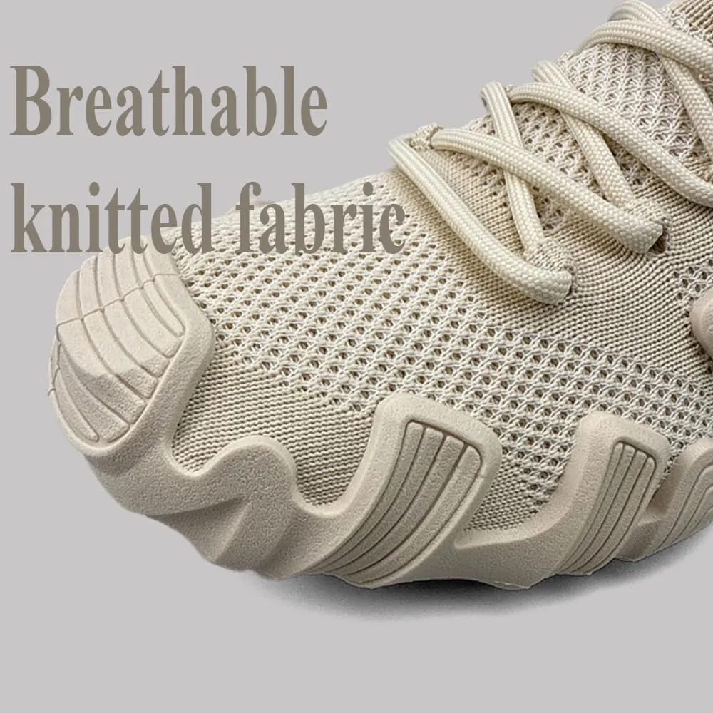 Men's Knit Sneakers Breathable Mesh Thick-Soled Supportive Cushioning for Outdoor Workouts Urban Adventures