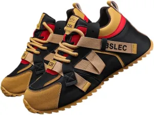 Men's Plus Size Fashion Sneakers - Versatile, Non-Slip Casual Shoes for All Seasons, Lace-Up with Faux Leather Upper