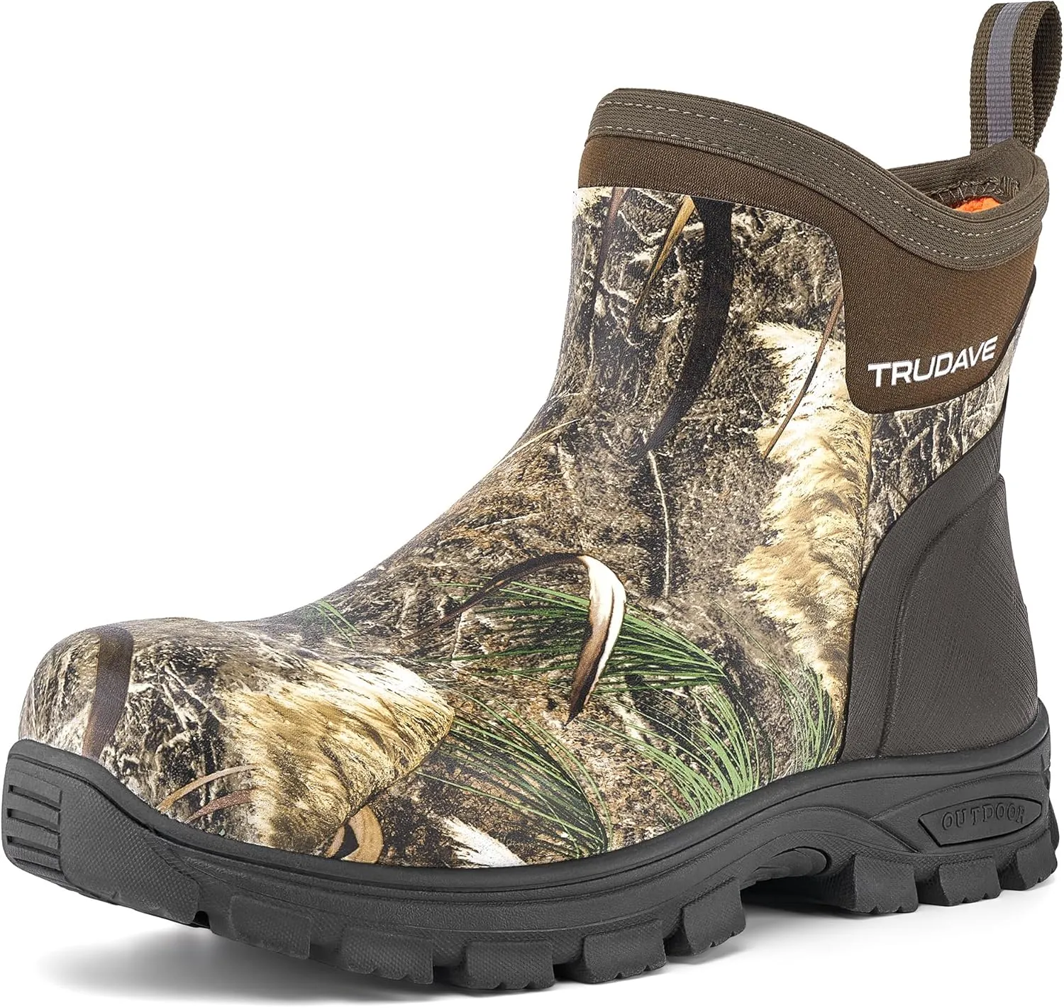 Men's Rain Boots Waterproof Garden Shoes, Ankle Rubber Work Boots, Camp Outdoor Snow Mud Boots for Farming, Hunting, Lawn Work, Size 7-14