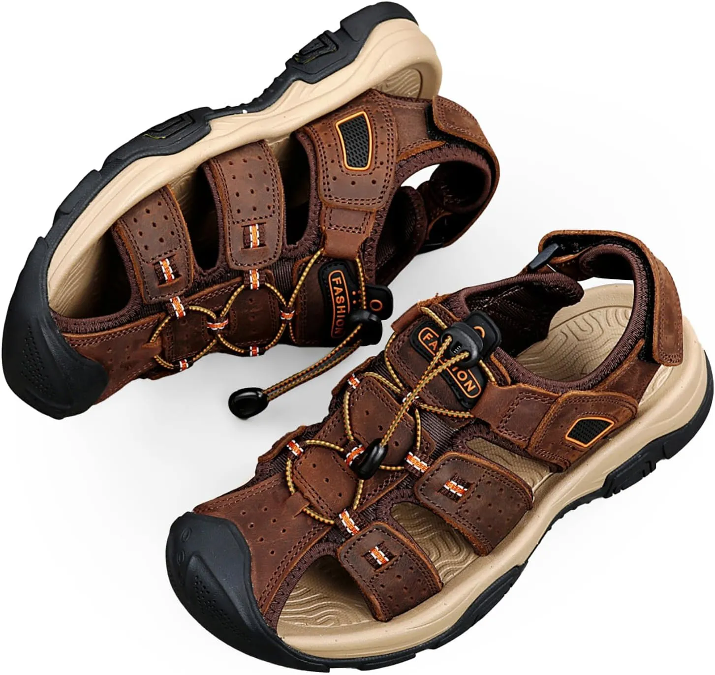 Mens Sandals Athletic Hiking Sandals Closed Toe Anti Slip Outdoor Waterproof Walking Water Shoes
