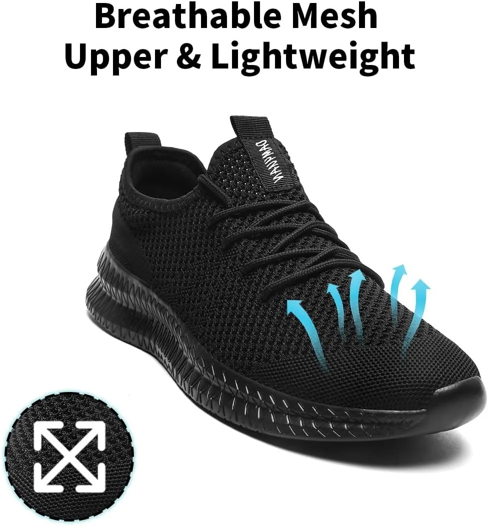 Men's Shoes Running Walking Sneakers Casual Tennis Slip on Shoes Lightweight Breathable Fashion Comfortable Workout Athletic for Shoes Gym Sport