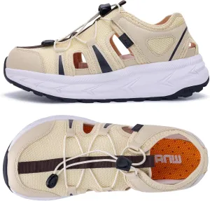 Mens Summer Hiking Sandals Closed Toe Wide Width Walking Water Shoes Comfortable Recovery Fisherman Sport Sandals