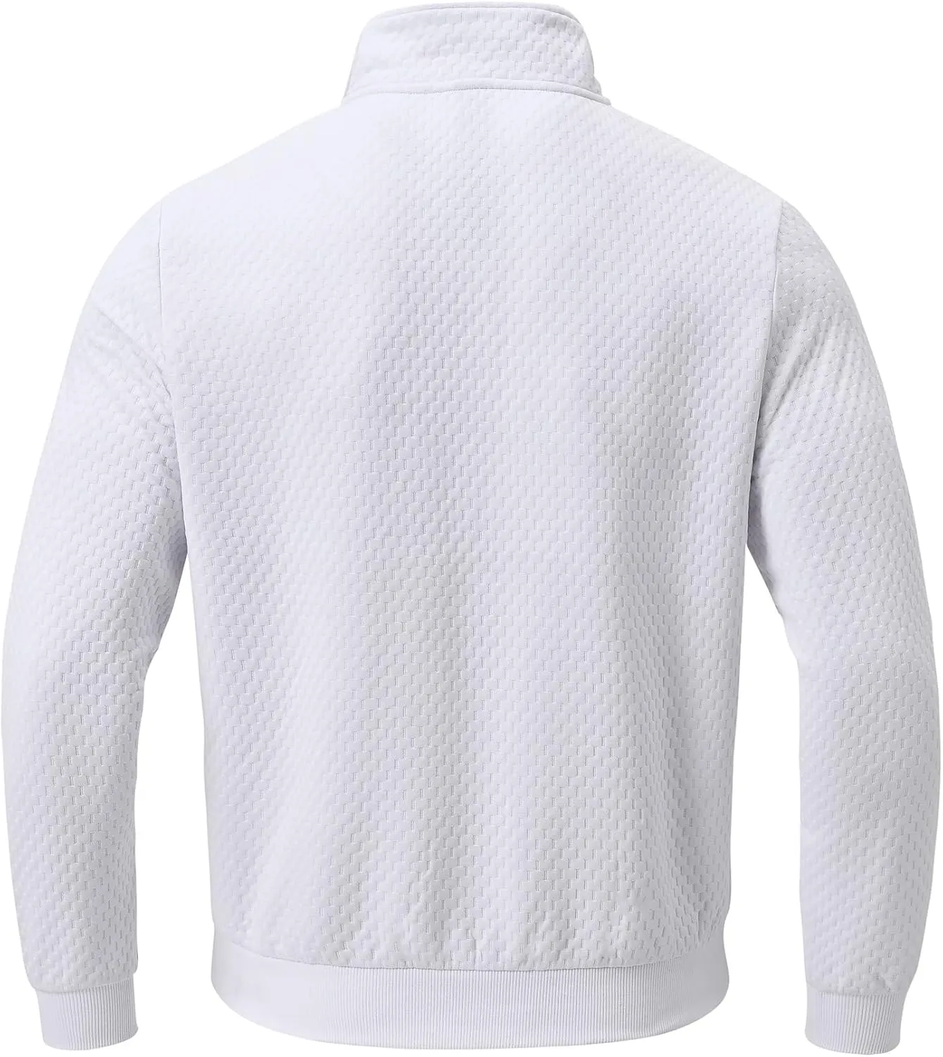 Men's Sweatshirt Quilted Mens Sweater Quarter Button Pullover Sweater Knit Long Sleeve Stand Collar Warm Lightweight