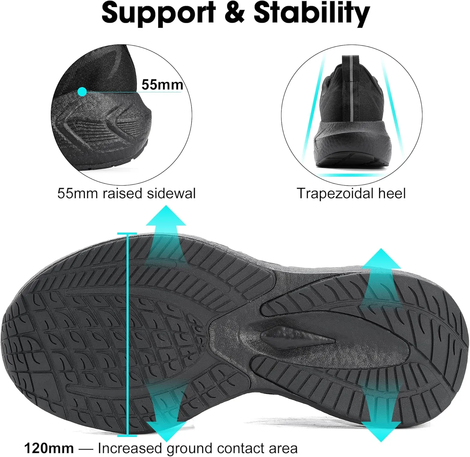 Men's Walking Running Tennis Shoes Comfortable Breathable Lightweight Cushioning Non-Slip Fashion Sneakers for Athletic Gym Workout