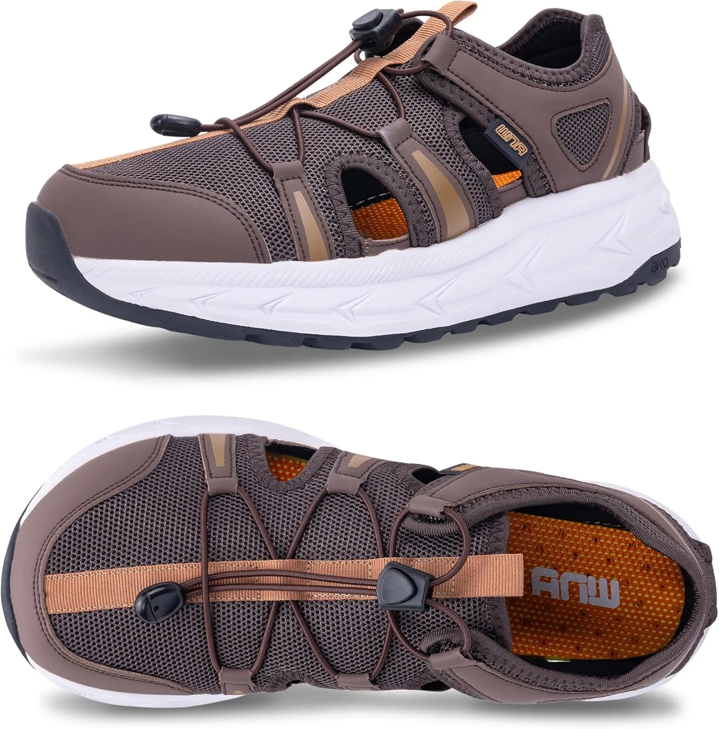 Mens Wide Hiking Sandal Summer Water Shoes Outdoor Athletic Recovery Sandals Closed Toe Walking Shoes US 8-13