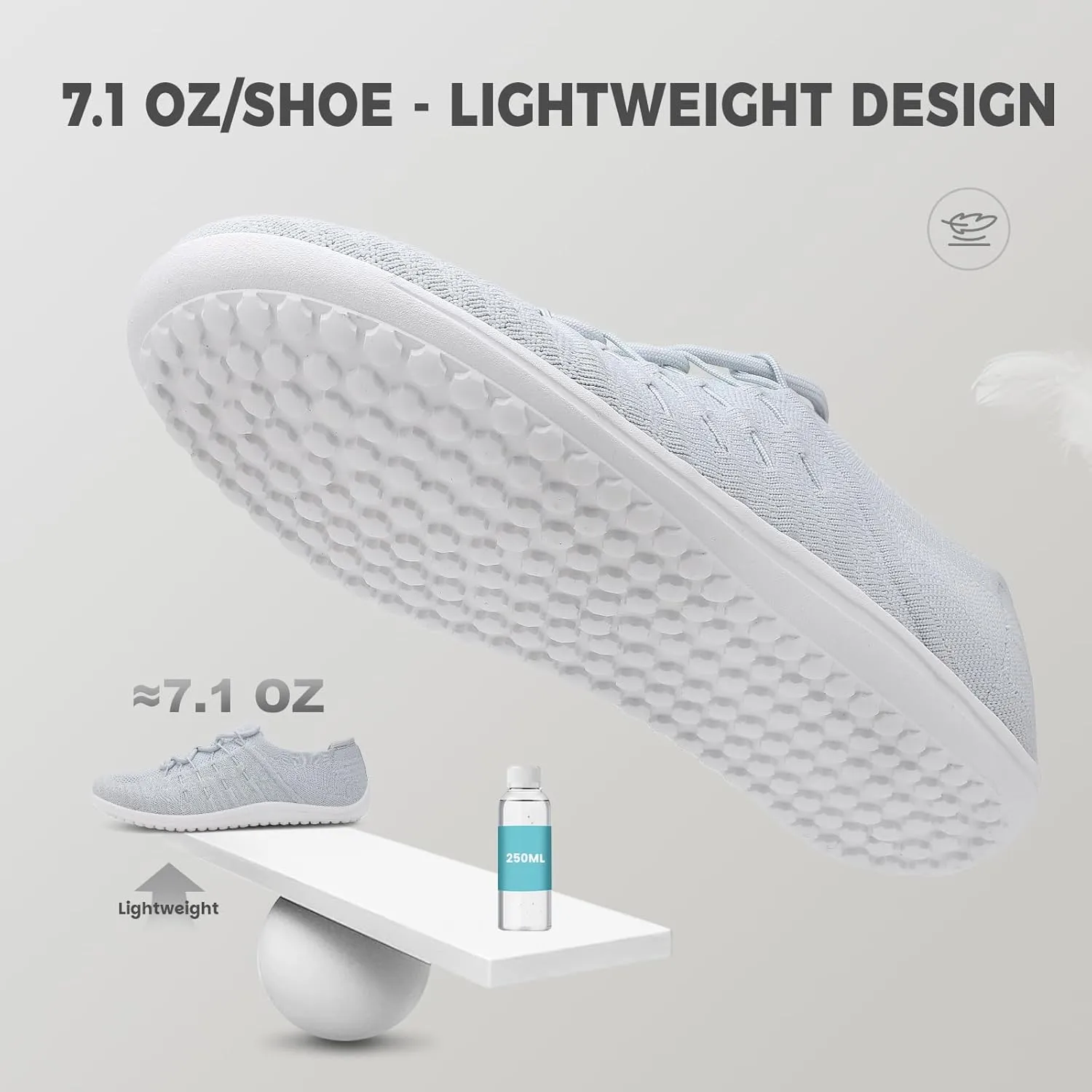 Mens Wide Toe Box Barefoot Shoes Mesh Breathable Zero Drop Minimalist Summer Walking Sneakers Zapatos Casuales para Hombre
