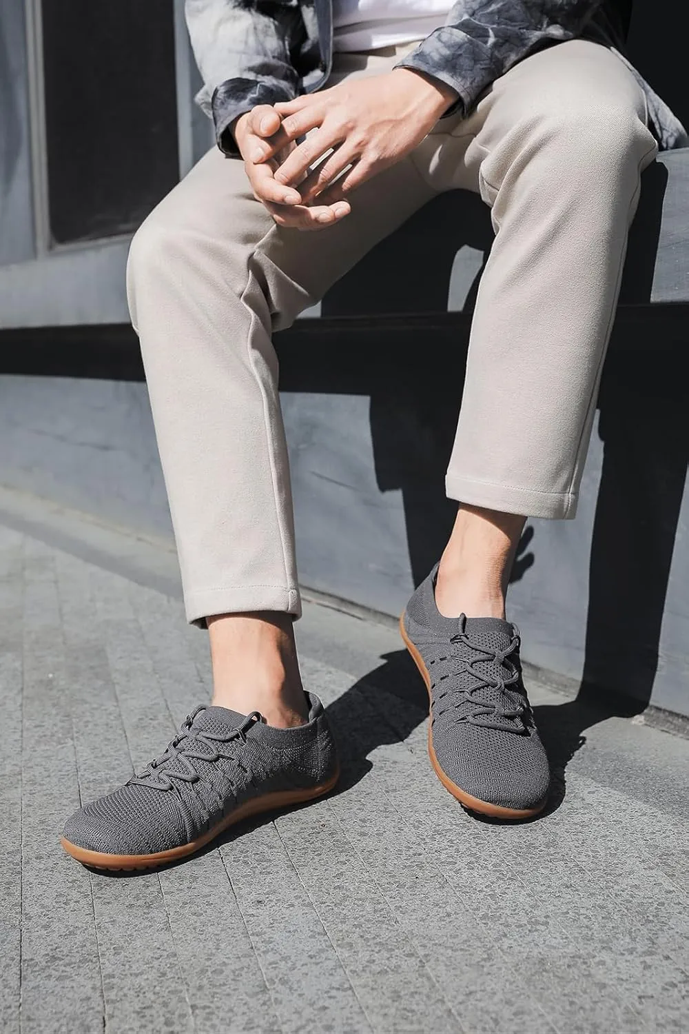 Mens Wide Toe Box Barefoot Shoes Mesh Breathable Zero Drop Minimalist Summer Walking Sneakers Zapatos Casuales para Hombre