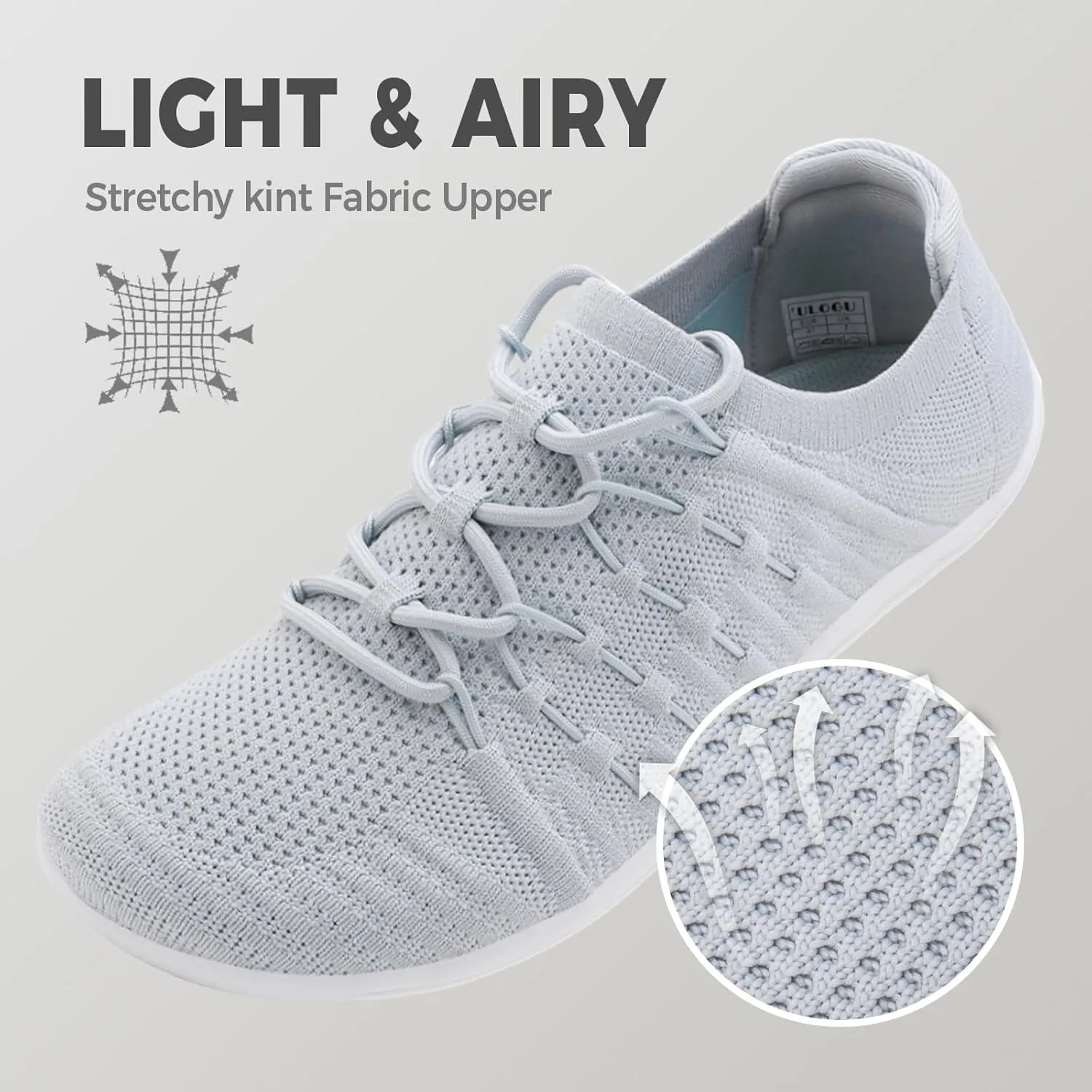 Mens Wide Toe Box Barefoot Shoes Mesh Breathable Zero Drop Minimalist Summer Walking Sneakers Zapatos Casuales para Hombre