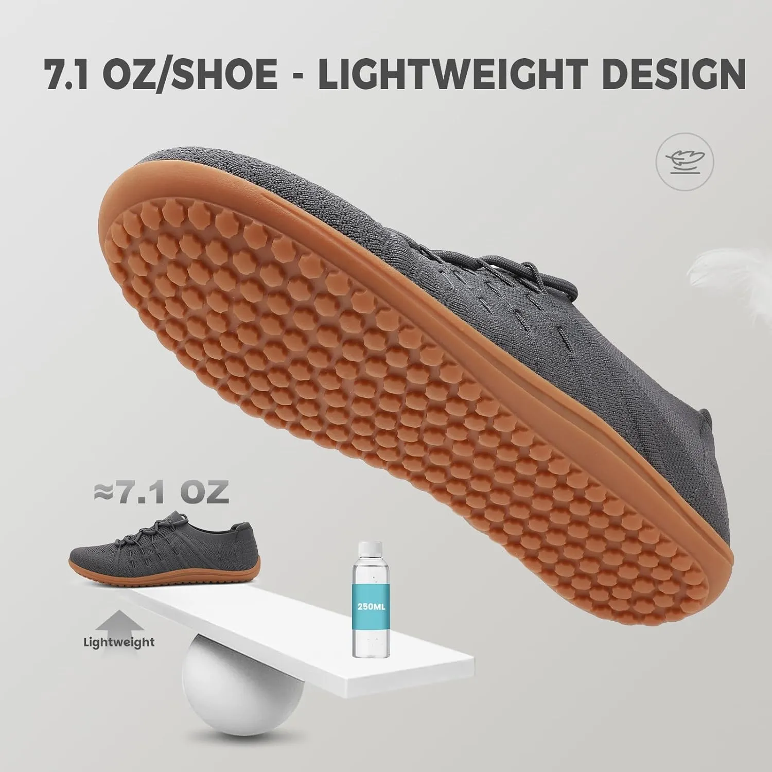 Mens Wide Toe Box Barefoot Shoes Mesh Breathable Zero Drop Minimalist Summer Walking Sneakers Zapatos Casuales para Hombre