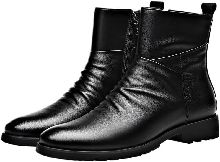 Men's Winter Thermal Boots Waterproof Nylon Upper with Thinsulate Insulation and Anti-Ice Traction Lug Sole