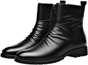 Men's Winter Thermal Boots Waterproof Nylon Upper with Thinsulate Insulation and Anti-Ice Traction Lug Sole