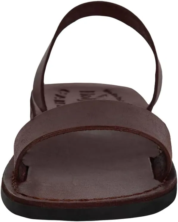 Men/Women Biblical Jesus Leather Sandals/Slides from Jerusalem (Blessed Mother Mary Style)