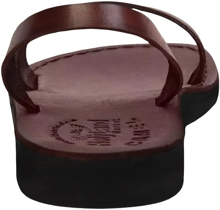 Men/Women Biblical Jesus Leather Sandals/Slides from Jerusalem (Blessed Mother Mary Style)