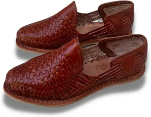 Mexico en la Piel Men’s Handmade Leather Huarache Sandals – Slip-On, Comfortable, Breathable, Available in Tan, Black, and Reddish – Sizes 8US to 13US
