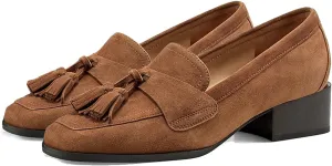 MOOMMO Women Chunky Block High Heel Pumps Square Toe Slip On Loafer Pumps Classic 3 inch High Thick Heel Penny Loafers Oxford Dress Shoes Office Ladies Business Formal Basic 4-11 M US