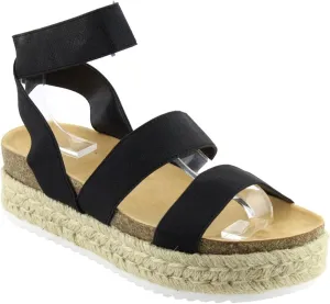Nature Breeze Womens Kacie Closed Toe Casual Ankle Strap Sandals