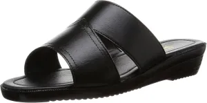 [Nippon Life Insurance Company] Nissei Made in Japan Cowhide Leather Office Sandals - black -