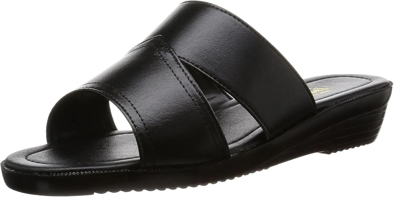 [Nippon Life Insurance Company] Nissei Made in Japan Cowhide Leather Office Sandals - black -