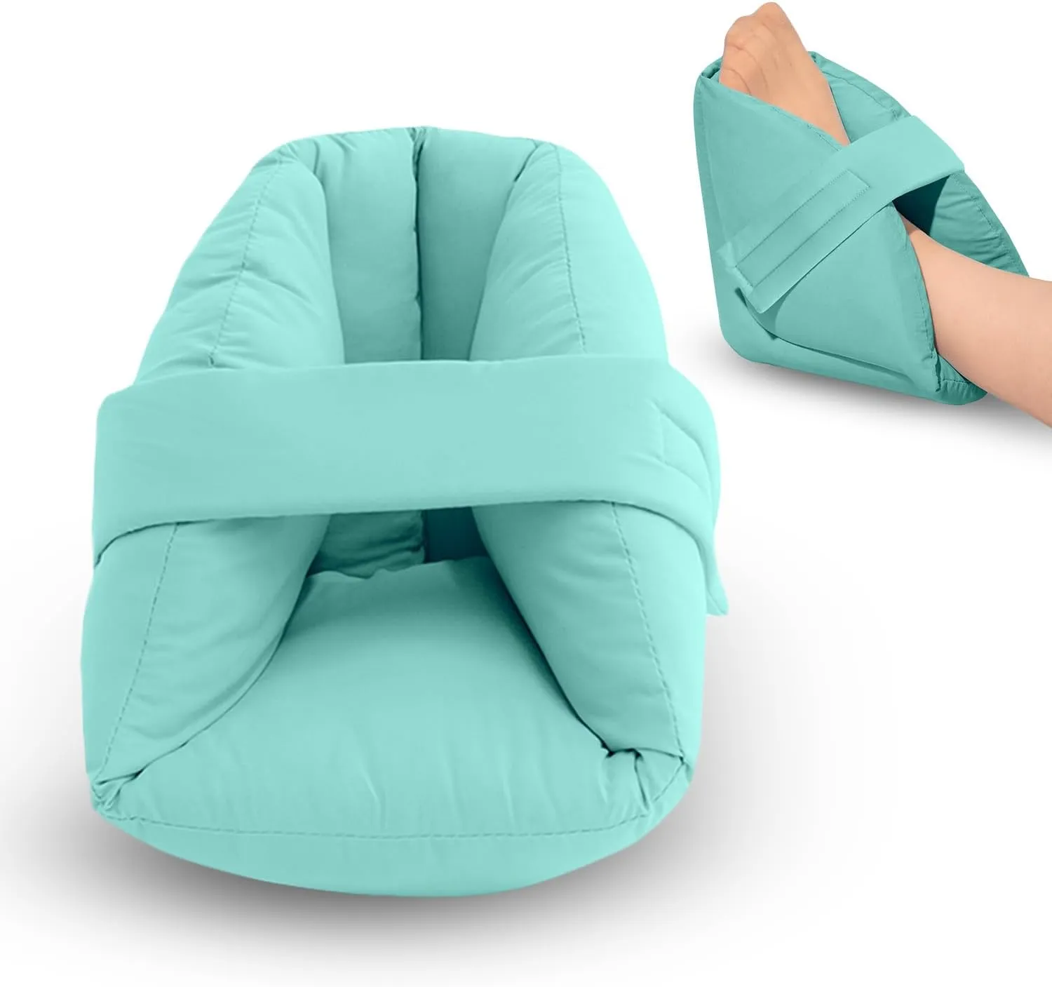 NYOrtho Heel Protector Pressure - 2 Ultra Soft Boots - 2 Double Layer Foot Pillows Pressure Sores - Heel Protectors Bed - Standard Bariatric Size - Extra Gentle Velvet Fabric