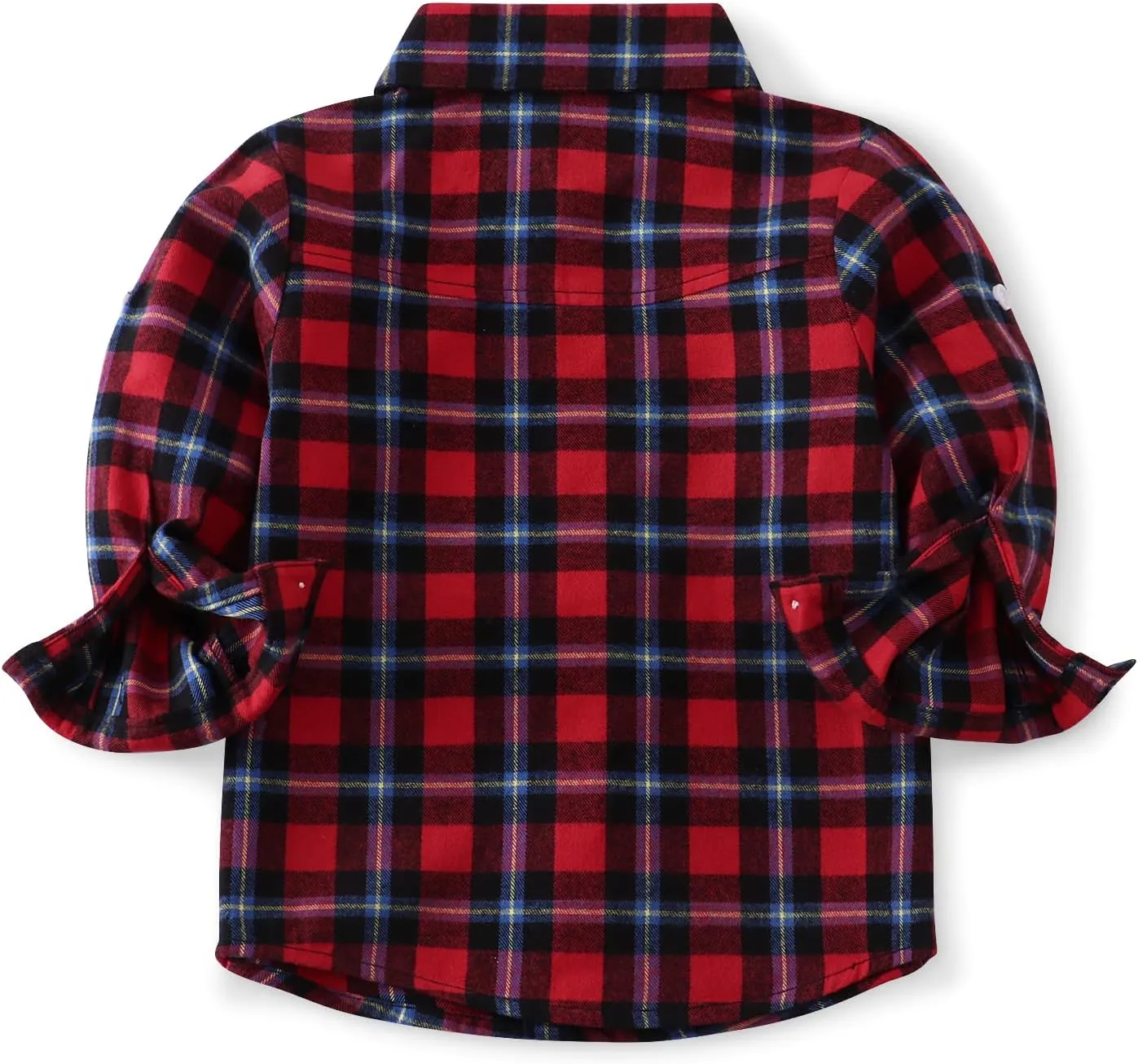 OCHENTA Little Big Boys Girls & Mens Plaid Flannel Shirt Button Down Family Matching Outfits