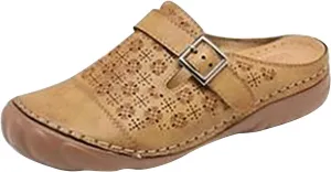 oiangi Clogs Sandals for Women with Arched Support Summer Comfortable Flower Hollow Closed Toe Slip-on Slippers Soft Breathable Outdoor Non-Slip Shoes