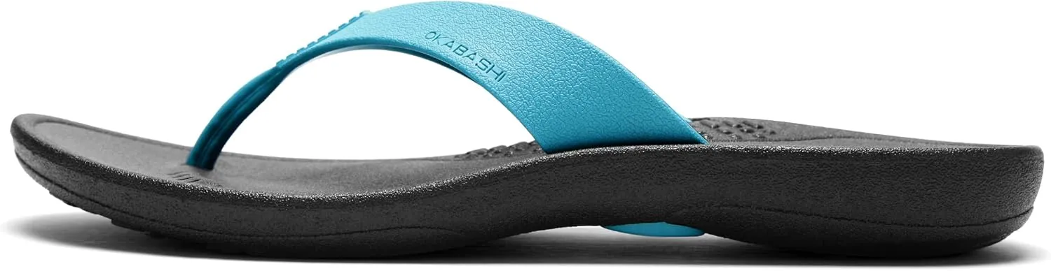 OKABASHI Women's Breeze Flip Flop | Contoured Footbed w/Arch Support for All-Day Comfort | Slip-Resistant & Waterproof | Sustainably Made in The USA