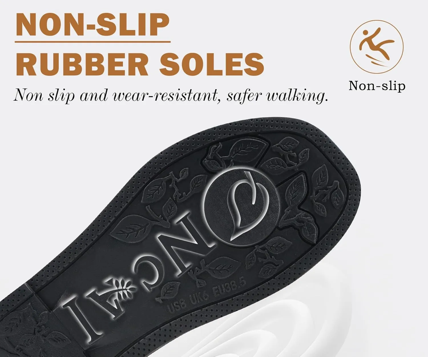 ONCAI Flip Flops for Womens,Flat Dressy Thong Sandals Square Toe with Fashion Summer Beach Comfortable Slip On Rubber Soles Size US 6-11