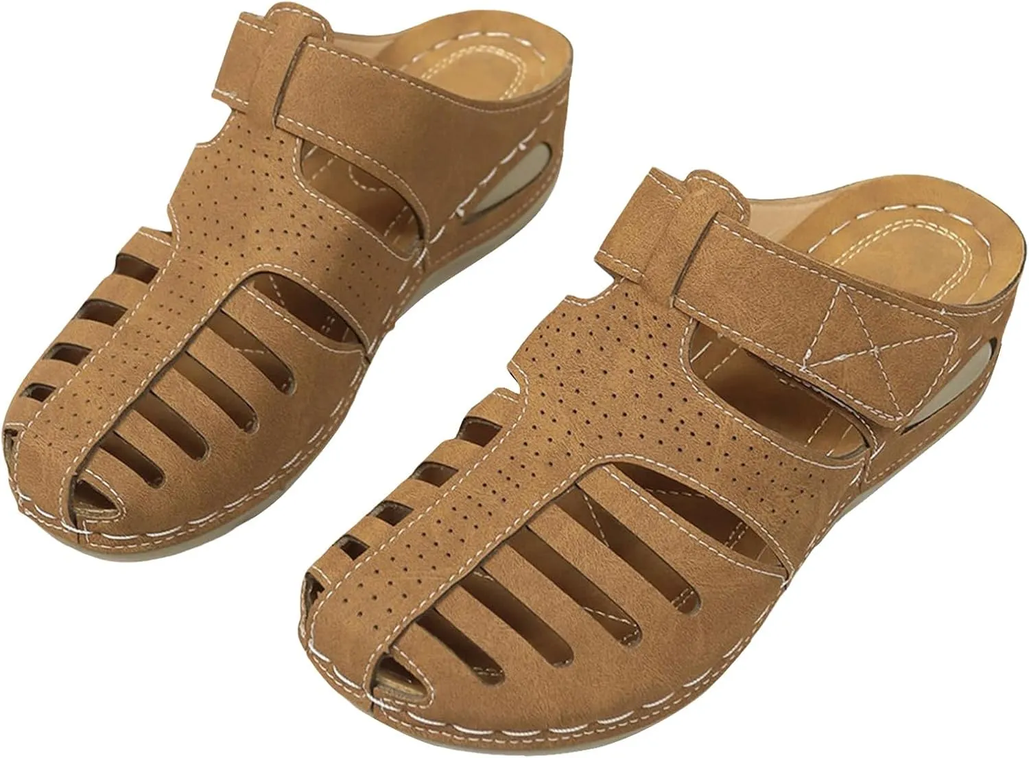 Orthopedic Clogs for Women Wedge Shoes Breathable Mesh Closed Toe Fisherman Platform Sandals Bohemia Gladiator Outdoor Sandal
