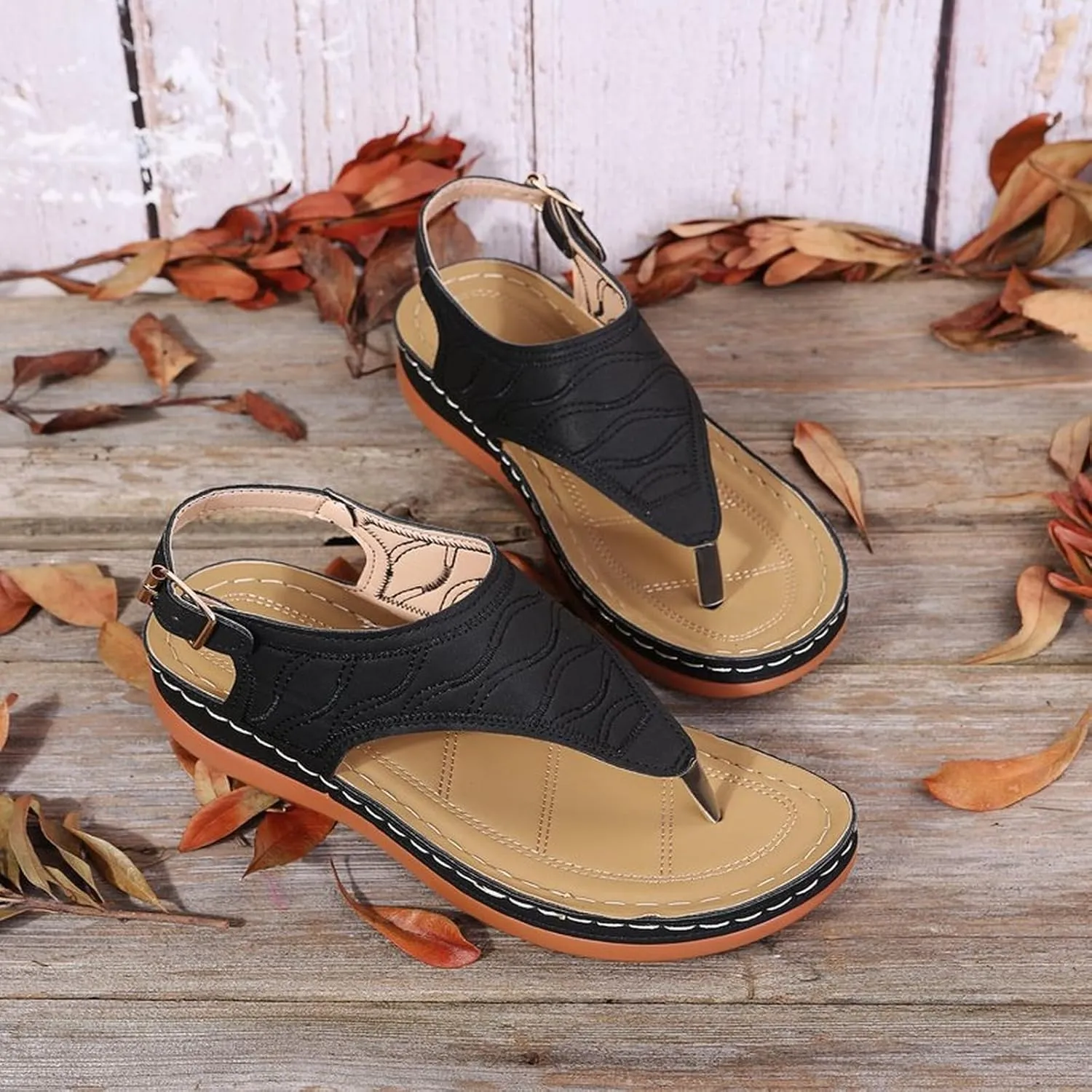 Orthopedic Sandals for Women Sandals Closed Toe Wedge Shoes Dressy Summer Beach Slides Walking Flip Flops for Women Ankle Strap Slip On Platform Sandals Comfortable Womens Orthopedic Sandal