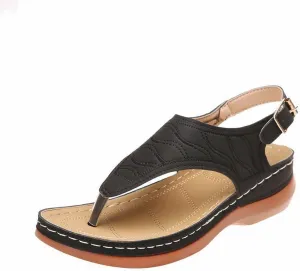 Orthopedic Sandals for Women Sandals Closed Toe Wedge Shoes Dressy Summer Beach Slides Walking Flip Flops for Women Ankle Strap Slip On Platform Sandals Comfortable Womens Orthopedic Sandal
