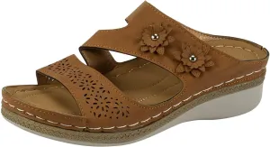 Orthopedic Sandals for Women with Arch Support Summer Dressy Casual Comfortable Flip Flops Walking Wedge Low Heel Shoes Slippers Vintage Slip On Orthotic Thong on Wide Width Slides Sandal