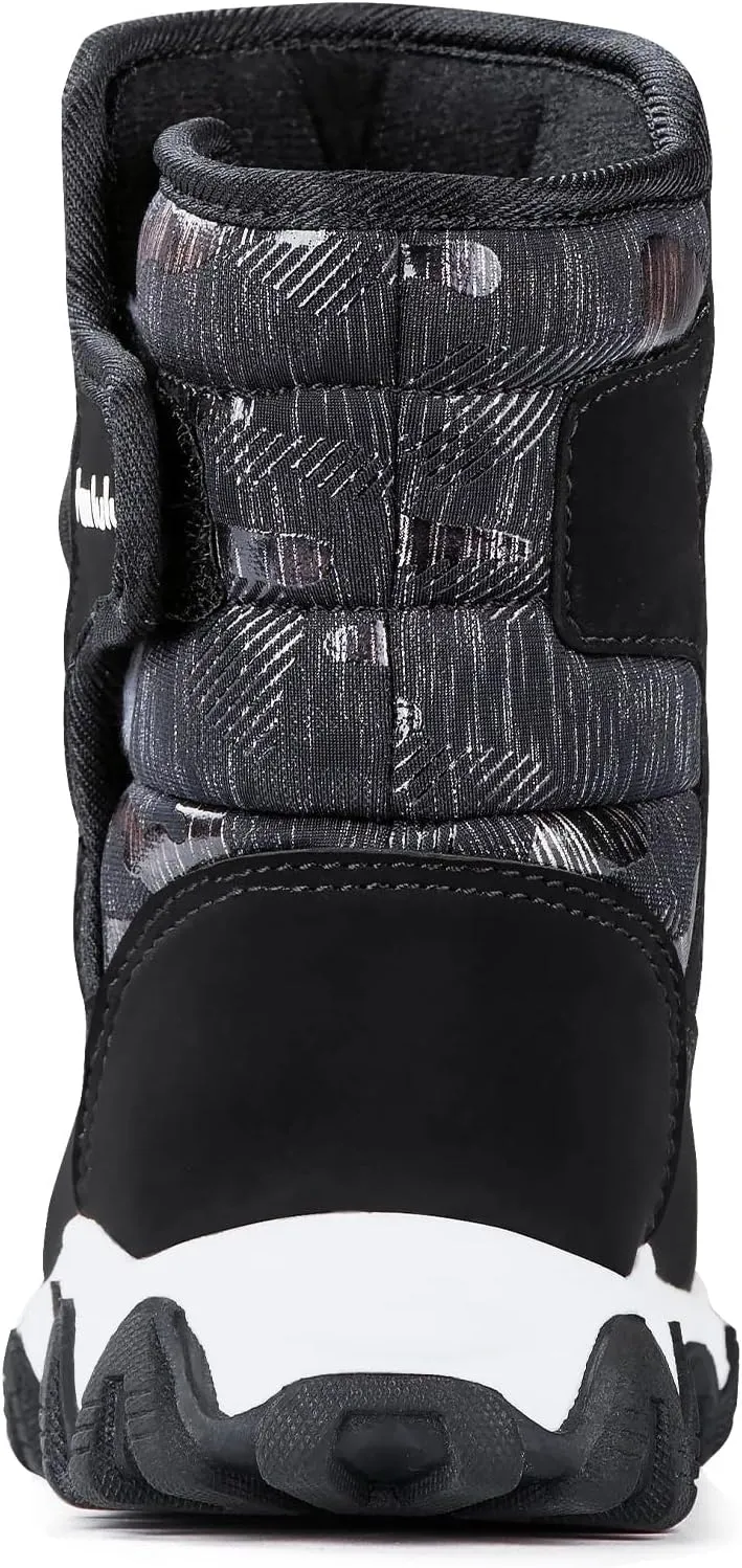 Outdoor Slip Resistant Warm Waterproof Boys Winter Snow Boots for Kids Toddler